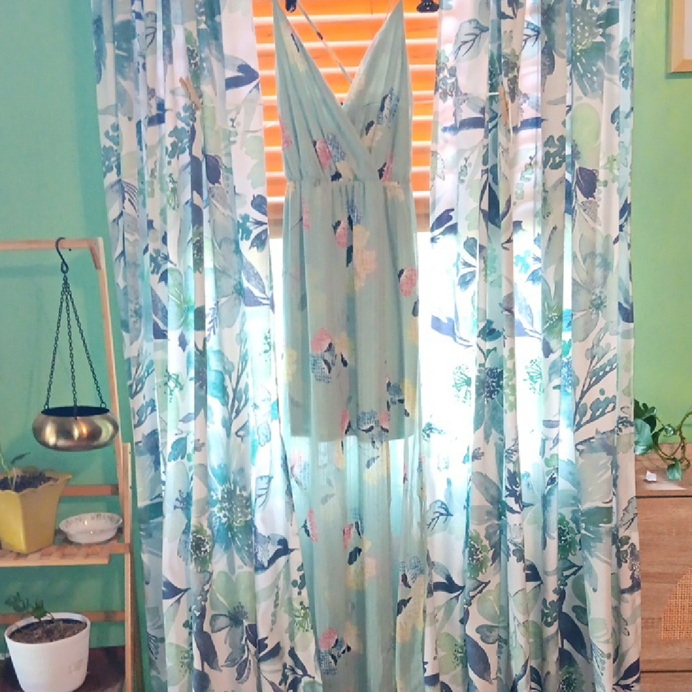 Sienna Sky Floral Maxi Dress - Mint Green and Pink